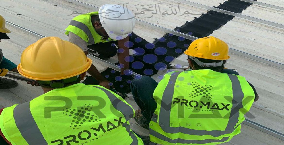 Nabc - metal roof waterproofing project by Promax in Dubai, UAE